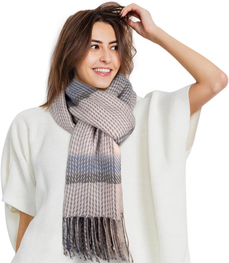 YSense Winter Scarf for Women, Fashion Long Plaid Scarves Warm Big Tartan Blanket Wrap Shawl Ladies Gifts - Image 3